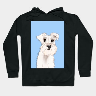 Belle the White Miniature Schnauzer Dog Hoodie